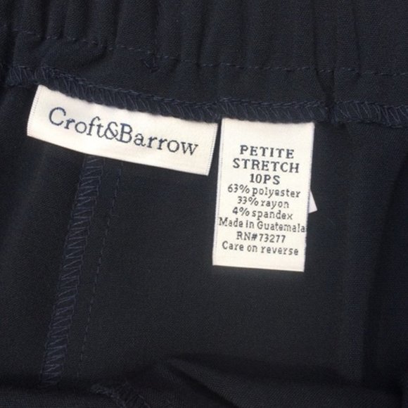 Navy Blue Stretch Pants - Petite Size 10 - Picture 7 of 7